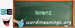 WordMeaning blackboard for lorenz